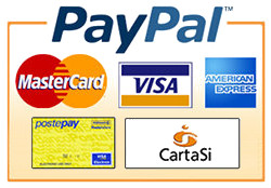 Pagamento con Paypal o carte di credito