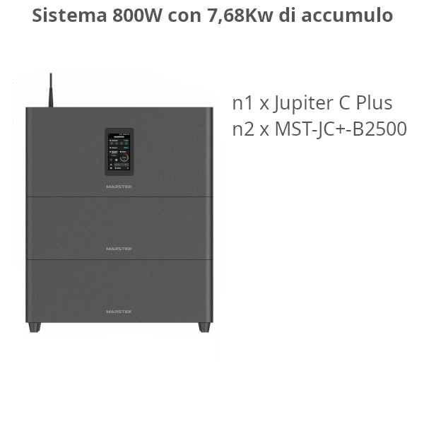 Sistema MARSTECK 800W con batteria da 7,68KW