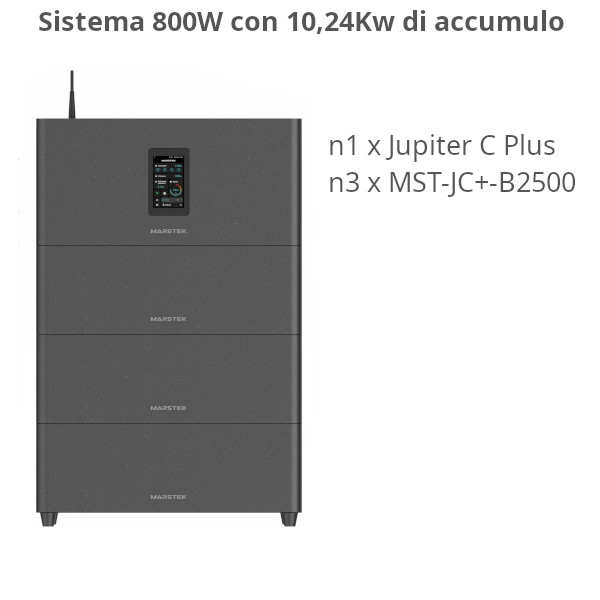 Sistema MARSTECK 800W con batteria da 10,24KW
