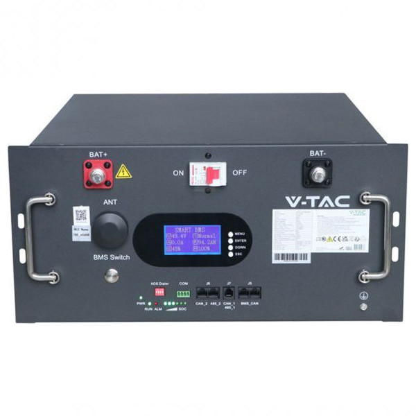 Batteria LVB 9,6KW da RACK IP20 certificata CEI-021 con inverter V-TAC DEYE