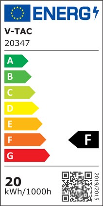 Etichetta Energetica PLAFONIERA LED SLIM 20W BIANCO CALDO 60CM CHIP SAMSUNG LED20347 