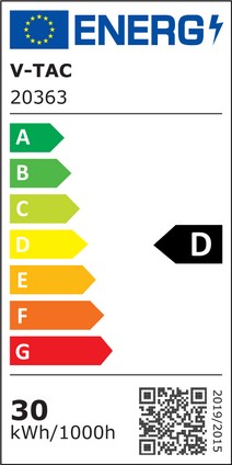 Etichetta Energetica PLAFONIERA LED SLIM 30W BIANCO NATURALE 120CM ALTA RESA 4650LM LED20363 