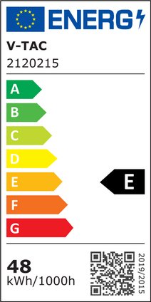 Etichetta Energetica PLAFONIERA LINEARE IP65 OPACA 48W 150CM BIANCO NATURALE  CHIP LED SAMSUNG LED2120215 