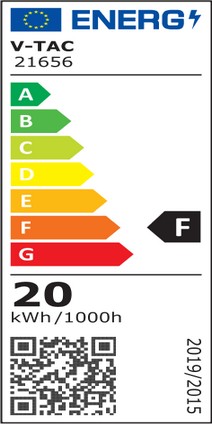 Etichetta Energetica TUBO A LED NANOPL. 20W BIANCO CALDO 150CM SAMSUNG LED21656 