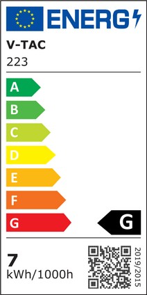 Etichetta Energetica LAMPADINA LED GX53 7W BIANCO NATURALE  CHIP SAMSUNG LED223 