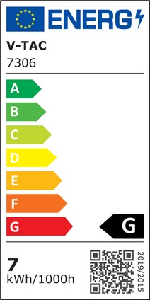 Etichetta Energetica LAMPADINA LED GU10 6,5W 38 GRADI CALDA  DIMMERABILE 2 PEZZI LED7306 