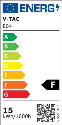 Etichetta Energetica PLAFONIERA LED 15W NATURALE IP65 SENSORE CHIP SAMSUNG LED804 