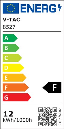 Etichetta Energetica LAMPADA LED 12W UP DOWN BIANCO CALDO BIANCA  LED8527 
