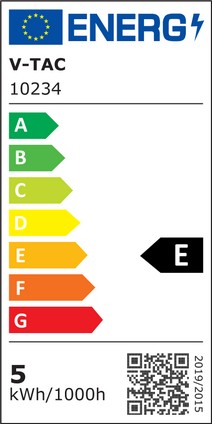 Etichetta Energetica LAMPADA LED LINEARE NERO BINARIO MAGNETICO 5W BIANCO CALDO IP20 LED10234 