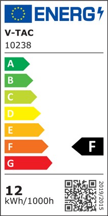 Etichetta Energetica LAMPADA LED LINEARE NERO BINARIO MAGNETICO 12W BIANCO FREDDO IP20 LED10238 