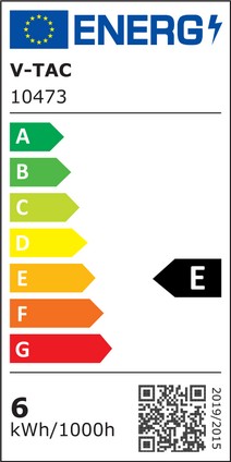 Etichetta Energetica LAMPADA LED PARETE RUOTABILE NERA 6W BIANCO CALDO IP44 LED10473 