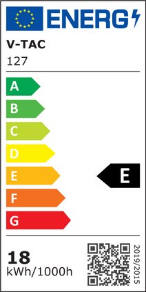 Etichetta Energetica LAMPADINA LED E27 18W A80 BIANCO NATURALE CHIP SAMSUNG LED127 