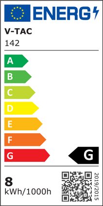 Etichetta Energetica LAMPADINA LED E27 R63 8W BIANCO NATURALE CHIP SAMSUNG LED142 
