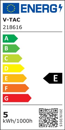 Etichetta Energetica LAMPADA LED 5W PARETE B.NATURALE UP&DOWN NERA IP65 6LED LED218616 