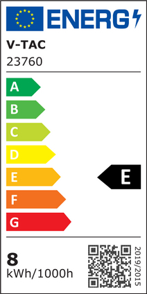 Etichetta Energetica LAMPADA LED PARETE  8W BIANCO NATURALE NERA UP DOWN IP65 LED23760 