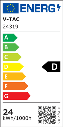 Etichetta Energetica PALETTO LED DA GIARDINO 24W QUADRATO 3000K IP54 LED24319 