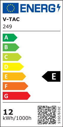 Etichetta Energetica LAMPADINA LED E27 12W BIANCO CALDO CHIP SAMSUNG EQ 100W LED249 