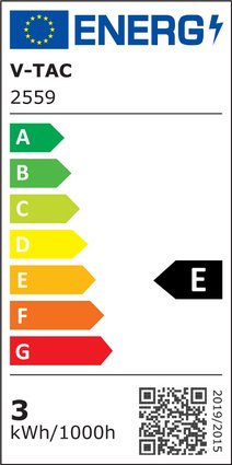 Etichetta Energetica STRISCIA 300 LED BIANCO CALDO 5 MT NON IMPERMEABILE S SHAPE LED2559 