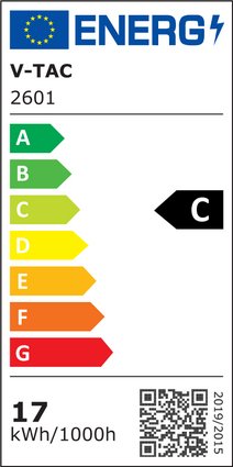 Etichetta Energetica STRISCIA 1190 LED B. FREDDO 5MT NO IMPEMEABILE 24V LED2601 