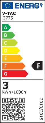 Etichetta Energetica LAMPADINA LED E14 3,5W A BULBO MULTICOLORE RGB E BIANCO CALDO RADIOCOMANDO RF LED2775 