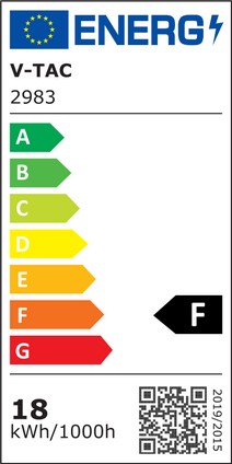 Etichetta Energetica TUBO A LED T8 18W 120CM BIANCO FREDDO IN VETRO G13 LED2983 