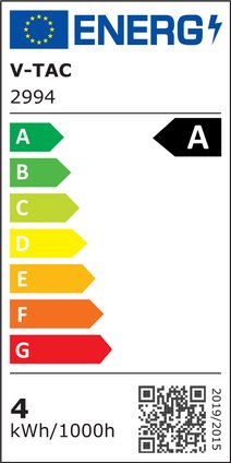 Etichetta Energetica GLOBO LED E27 4W G95 FILAMENTO BIANCO CALDO LED2994 