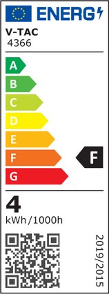 Etichetta Energetica LAMPADINA LED E14 4W FILAMENTO BIANCO CALDO A FIAMMA DIMMERABILE LED4366 