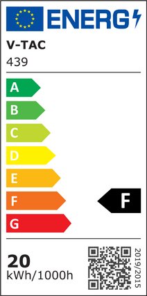 Etichetta Energetica FARO LED 20W ULTRAS. BIANCO CALDO NERO C. SAMSUNG LED439 