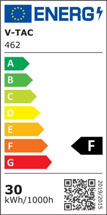 Etichetta Energetica FARO LED 30W FREDDO CON SENSORE MOVIMENTO NERO C. SAMSUNG LED462 