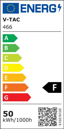 Etichetta Energetica FARO LED 50W CALDO CON SENSORE MOVIMENTO BIANCO CHIP SAMSUNG LED466 