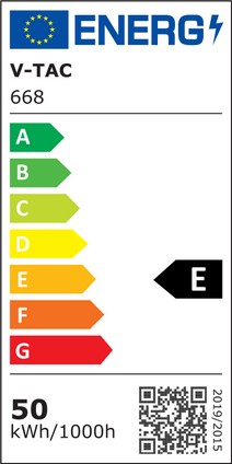 Etichetta Energetica PLAFONIERA LED SLIM 50W NATURALE 150CM CHIP SAMSUNG LED668 