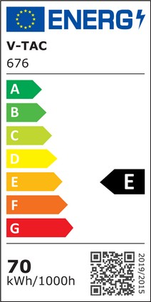 Etichetta Energetica PLAFONIERA LED 70W NATURALE 1500CM 8400LM CHIP SAMSUNG LED676 