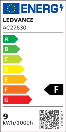 Etichetta Energetica PLAFONIERA QUADRATA 30W BIANCO CALDO BIANCA IP44 LED7630 