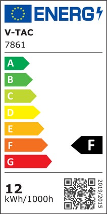 Etichetta Energetica MINIPANNELLO LED 12W TONDO BIANCO CALDO LED7861 