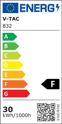 Etichetta Energetica FARETTO INCASSO 30W FREDDO BASCULANTE COB SAMSUNG LED832 
