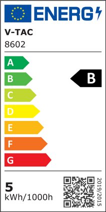 Etichetta Energetica LAMPADA DA TAVOLO LED 5W 3 IN 1 CORPO NERO RIC. WIRELESS LED8602 