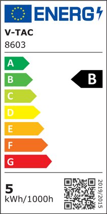 Etichetta Energetica LAMPADA DA TAVOLO LED 5W 3 IN 1 CORPO BIANCO RIC. WIRELESS LED8603 