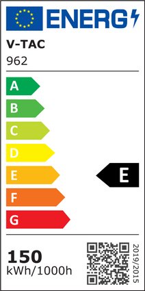 Etichetta Energetica PROIETTORE LED STRADALE 150W BIANCO NATURALE CHIP SAMSUNG LED962 