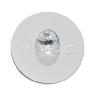 V-TAC VT-1109RD SEGNAPASSO LED 3W BIANCO NATURALE TONDO LED1208 2