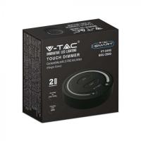 V-TAC VT-2440  DIMMER NERO TOUCH WIRELESS A PARETE PER CONTROLLER STRISCE LED MONOCOLORE LED2920 1