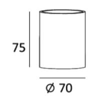 V-TAC VT-727 PORTALAMPADA SPOT SUPERFICIE GESSO TONDO LED3665 1