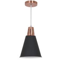 V-TAC VT-7520 PORTALAMPADA E27 PENDENTE RAME/SABBIATO NERO D220 LED3700 1