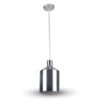 V-TAC VT-8175 PORTALAMPADA E27 PENDENTE CROMO D175 LED3705 1