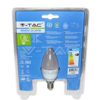 V-TAC VT-1855 LAMPADINA LED E14 6W CALDA A CANDELA BLISTER LED4330 1