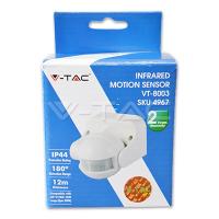 V-TAC VT-8003 SENSORE MOVIMENTO E CREPUSCOLARE 12MT IP44 BIANCO LED4967 2