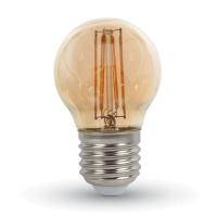 V-TAC VT-1957 LAMPADINA LED E27 4W FIL. AMBRA BIANCO CALDO A BULBO LED7100 0
