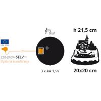 TECNO-NATALE LEDXKC VILLAGGIO DI NATALE IN MOVIMENTO H 21,5 CM LEDX73296 1