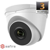 SAFIRE  TELECAMERA IP MINIDOME 30MT IR 3MP CON POE CMOS VISSFIPDM9433-LITE 0