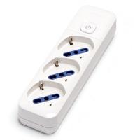 TECNO-ESHOP MULTIAIGSCB MULTIPRESA  BIPASSO SCHUKO 3 POSTI CON INTERRUTTORE SENZA CAVO BIANCA AIG8433325201067 0