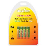 ALCAPOWER AP1300AAAH-C4 MINISTILO AAA RICARICABILE PRECARICATA 1100MAH - BLISTER 4 BATTERIE ALC202158 0